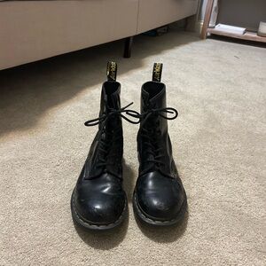 Black Leather Boots by Dr. Martens